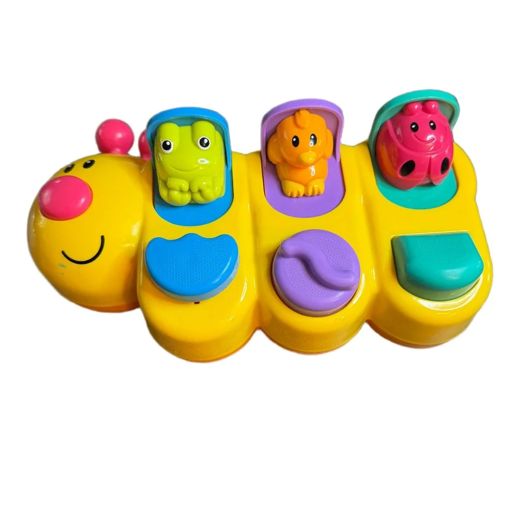 Fisher-Price Brilliant Basics Pop-Up Caterpillar Yellow Activity Toy W1707